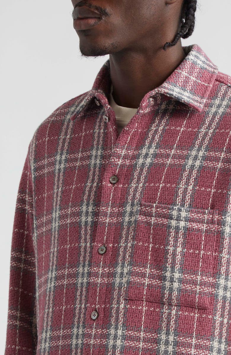 Golden Goose Journey Plaid Cotton Blend Button-Up Shirt, Alternate, color, 