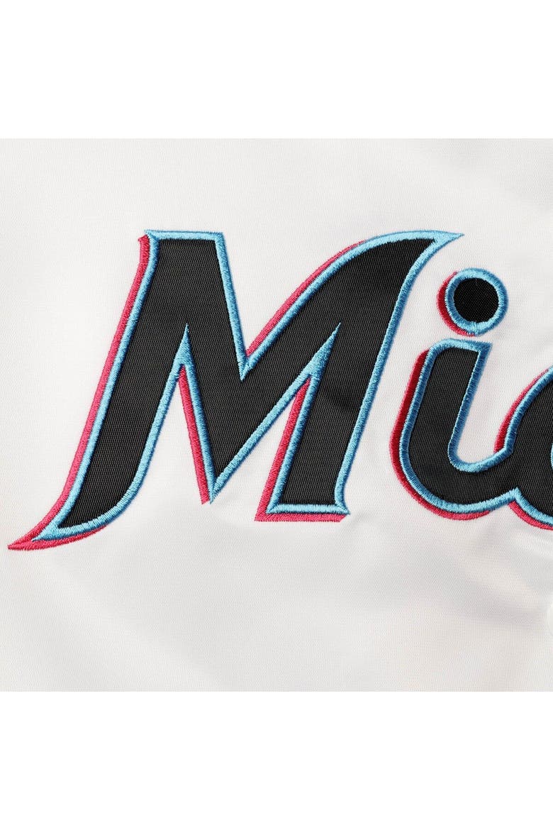 Women's Starter White Miami Marlins Hometown Satin Full-Snap Jacket, Alternate, color, White