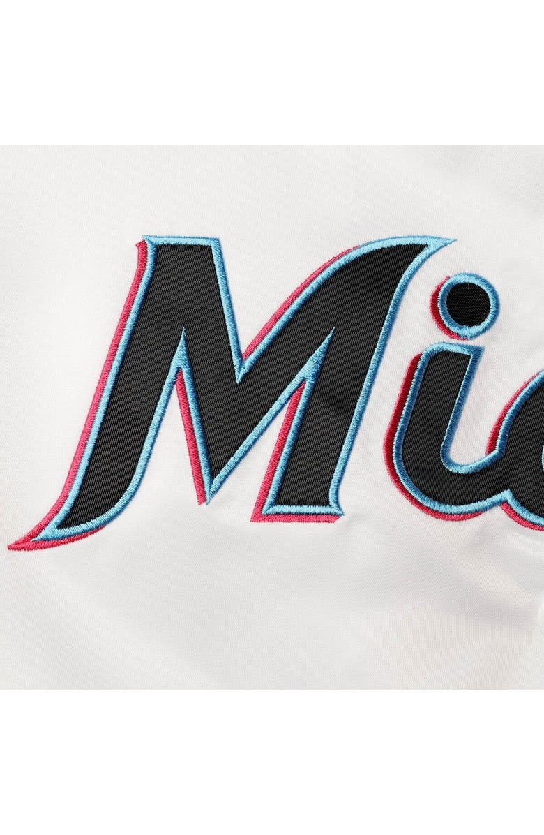 STARTER Women's Starter White Miami Marlins Hometown Satin Full-Snap Jacket, Alternate, color, 