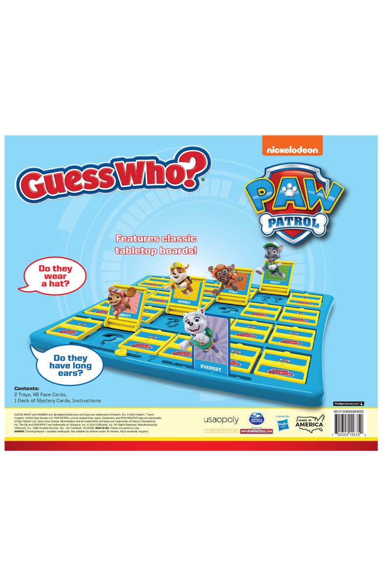 Guess Who Paw Patrol Kids' Deduction Board Game, Ages 6+, Alternate, color, Multicolored