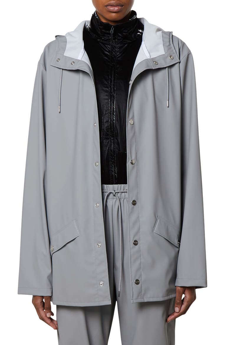 Lightweight Hooded Rain Jacket, Main, color, ROCK