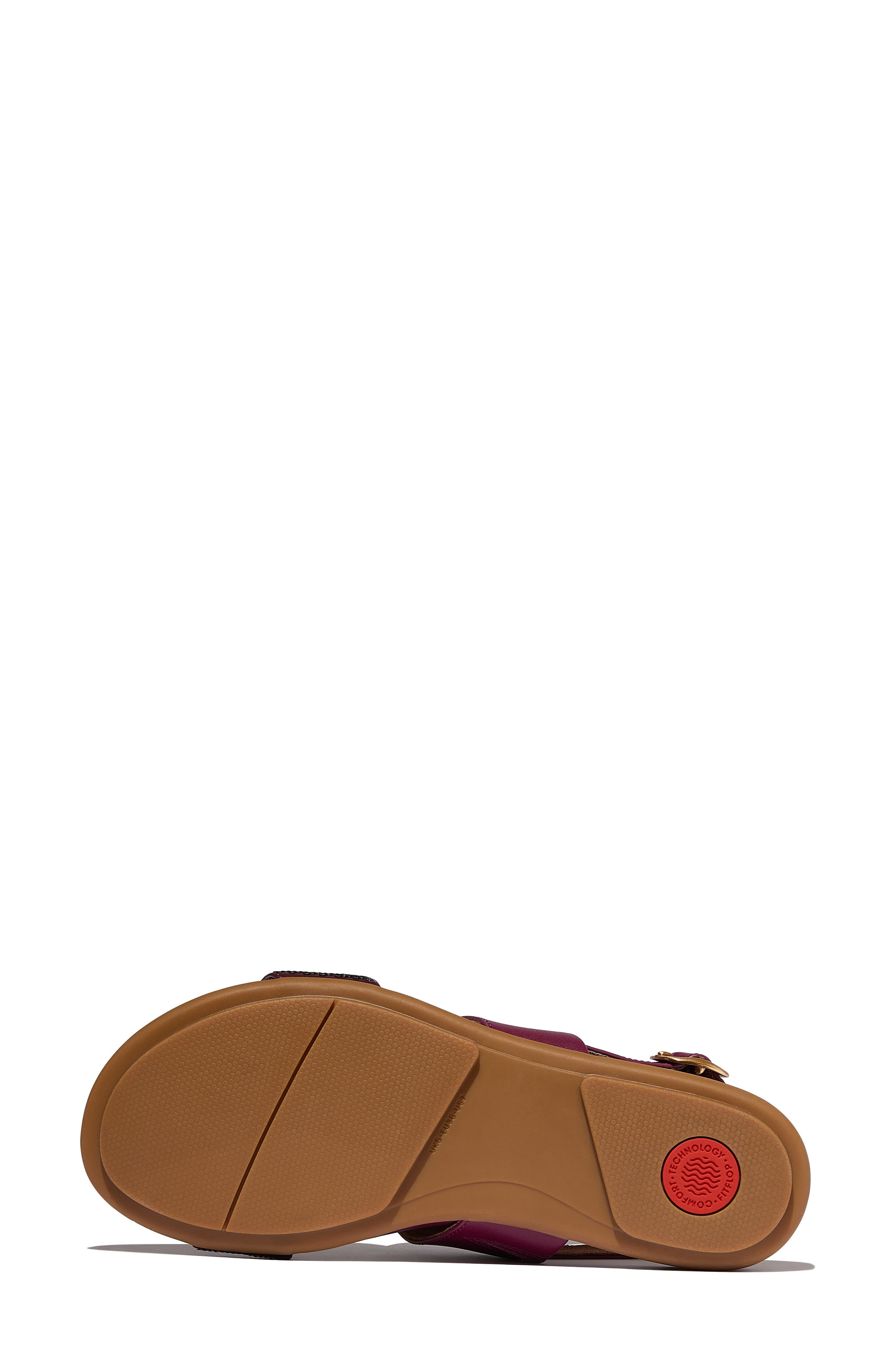 FitFlop Gracie Sequins Slingback Sandal, Alternate, color, Ruby