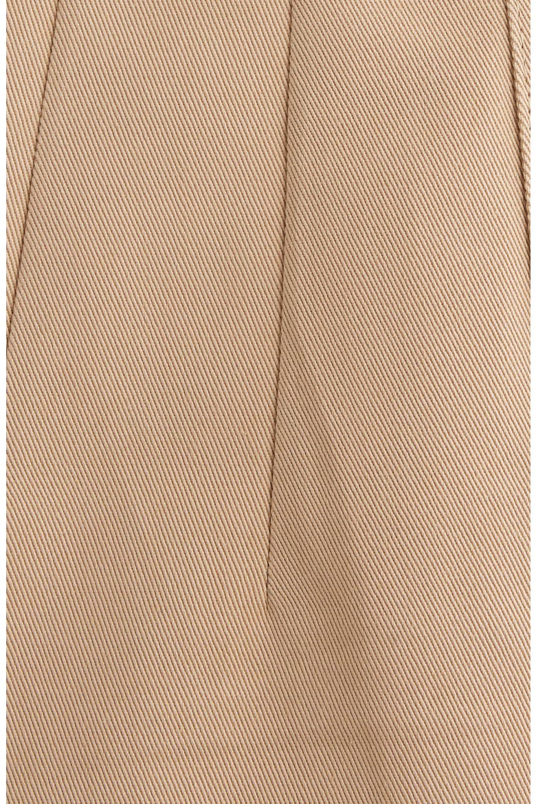 Sleeveless Cotton Gabardine Minidress, Alternate, color, WORN BROWN