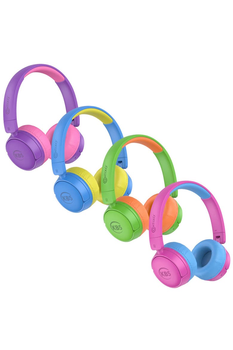 Kids KB5 Wired Headphones, Alternate, color, Pink/Aqua