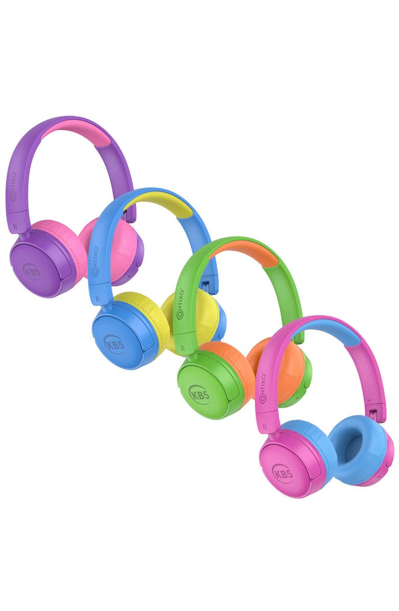 CONTIXO Kids Aluminium Frame Bluetooth Headphones, Alternate, color, Green