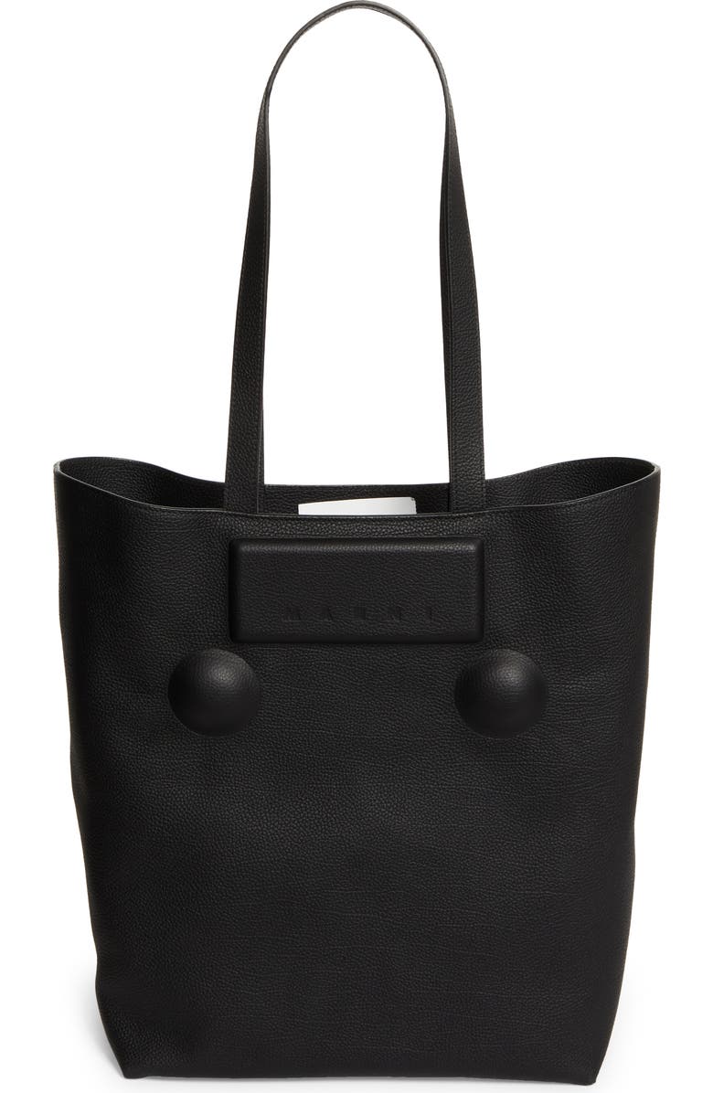 Marni Medium Trunkaroo Leather Shopper, Main, color,