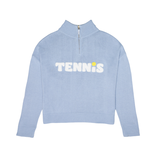 Ellsworth + Ivey Madison Quarter-zip Sweater In Blue