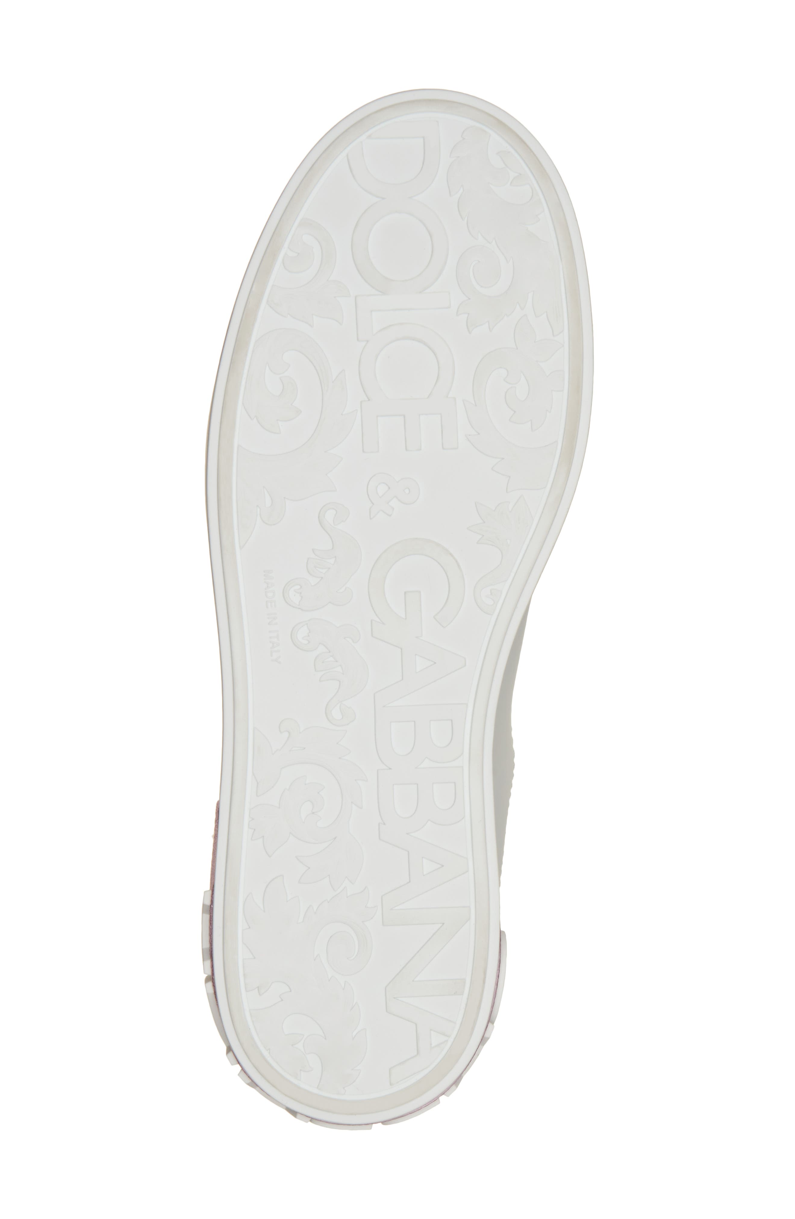 Dolce&Gabbana Portofino Platform Sneaker, Alternate, color, White/ Pink