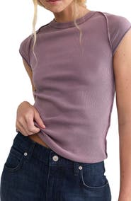 Free People Ever Had Cap Sleeve Cotton T-Shirt