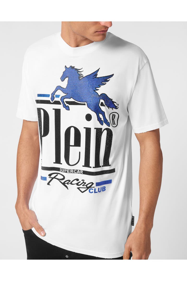 Jersey T-Shirt Round Neck Ss Racing Club Men, Alternate, color, white/middleblue