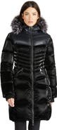 Pajar Faye Quilted Puffer with Fixed Hood and Detachable Hood and Faux Fur Trim