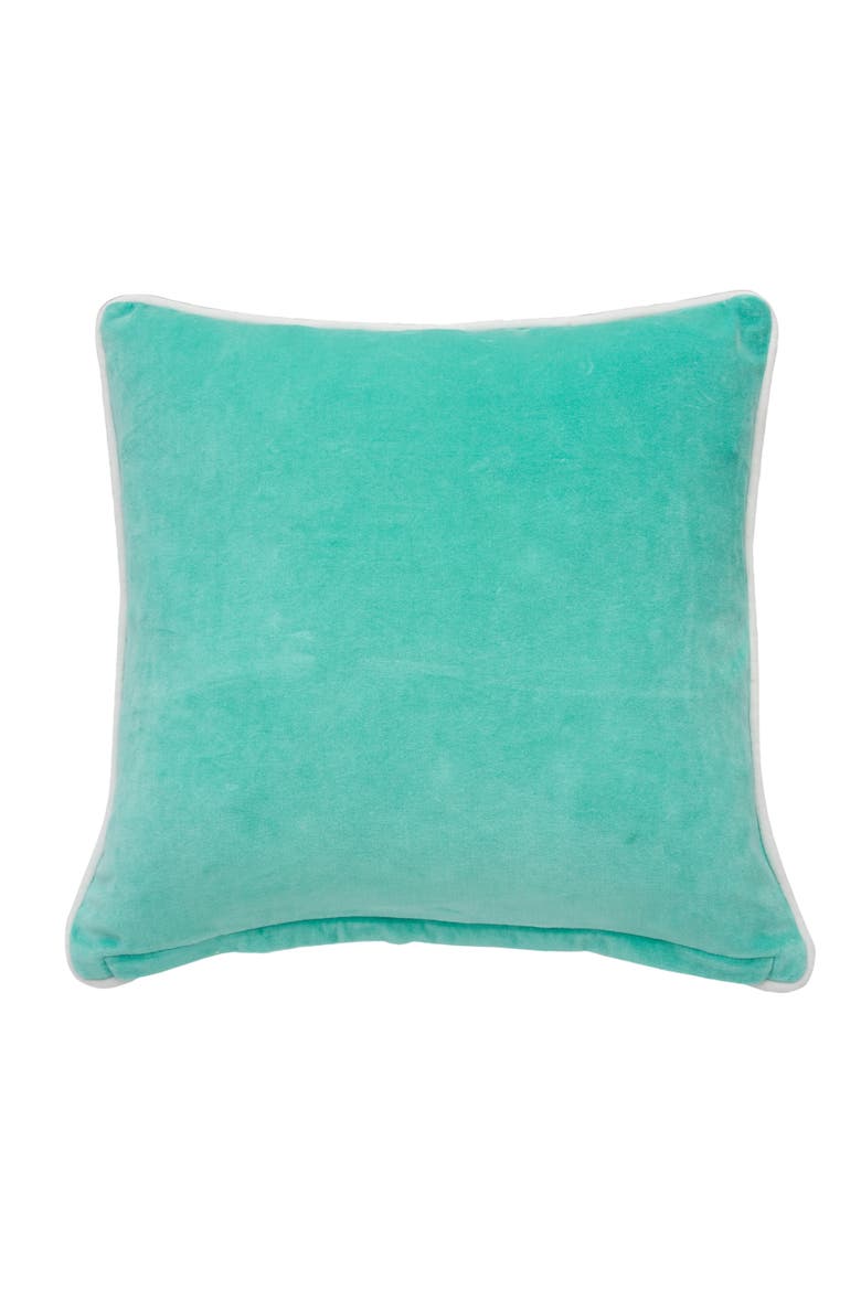Seastar Teal Velvet Accent Pillow, Alternate, color, Blue