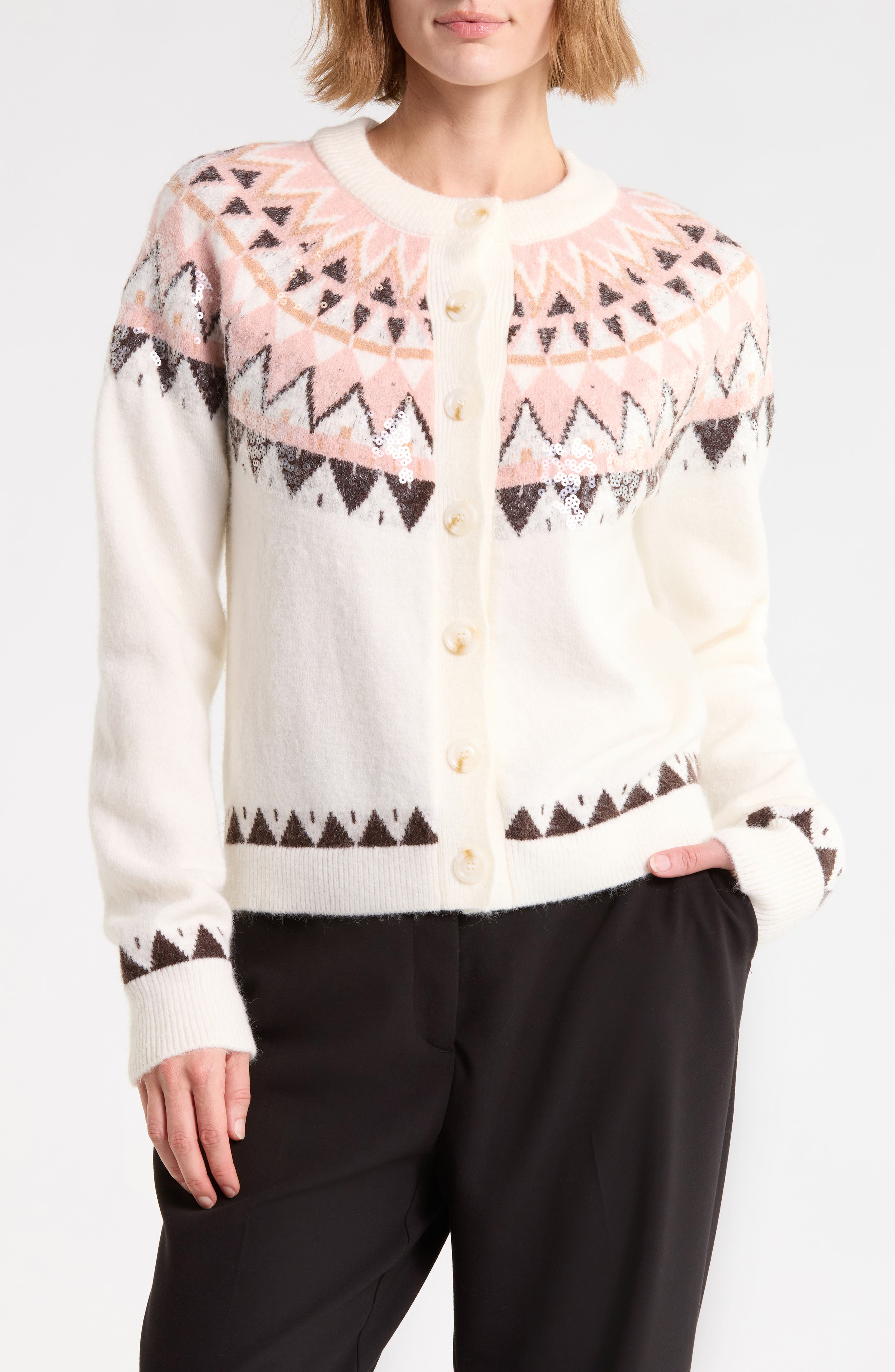 Fair Isle Crop Cardigan
