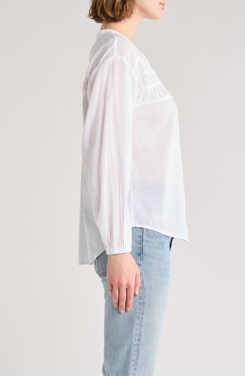 Splendid Katerina Shirred Top In White