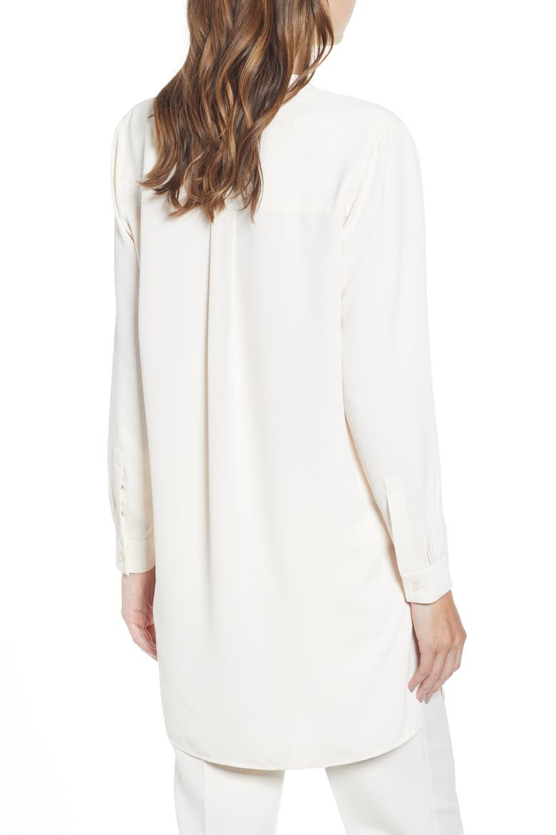 Nehru Tunic Shirt, Alternate, color, ANNE WHITE