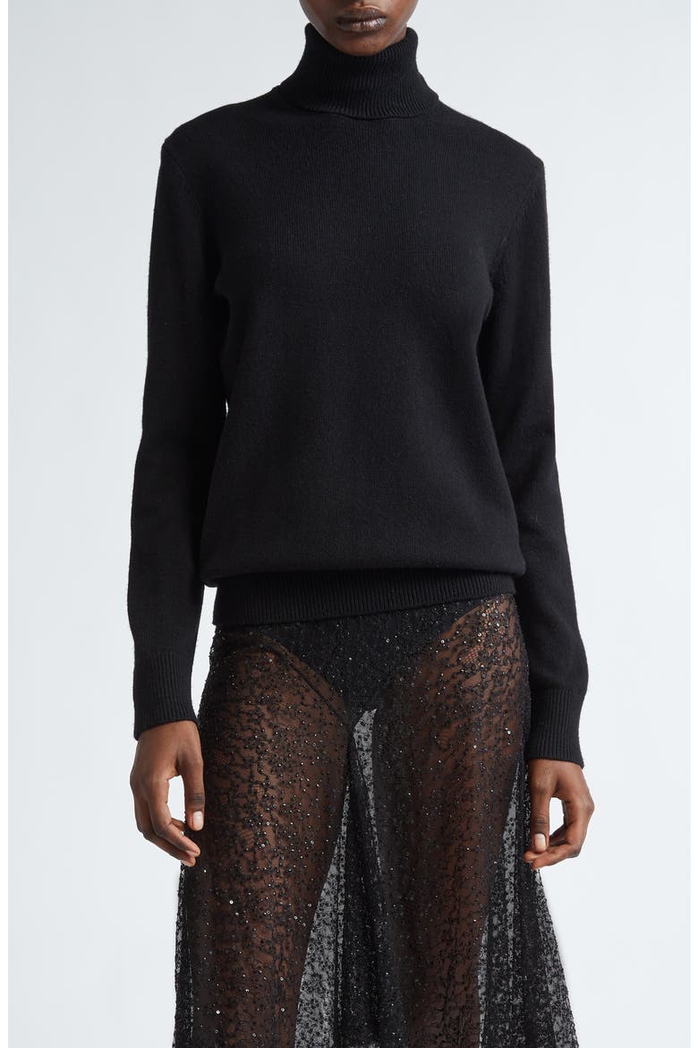 Joan Cashmere Turtleneck Sweater, Main, color, BLACK
