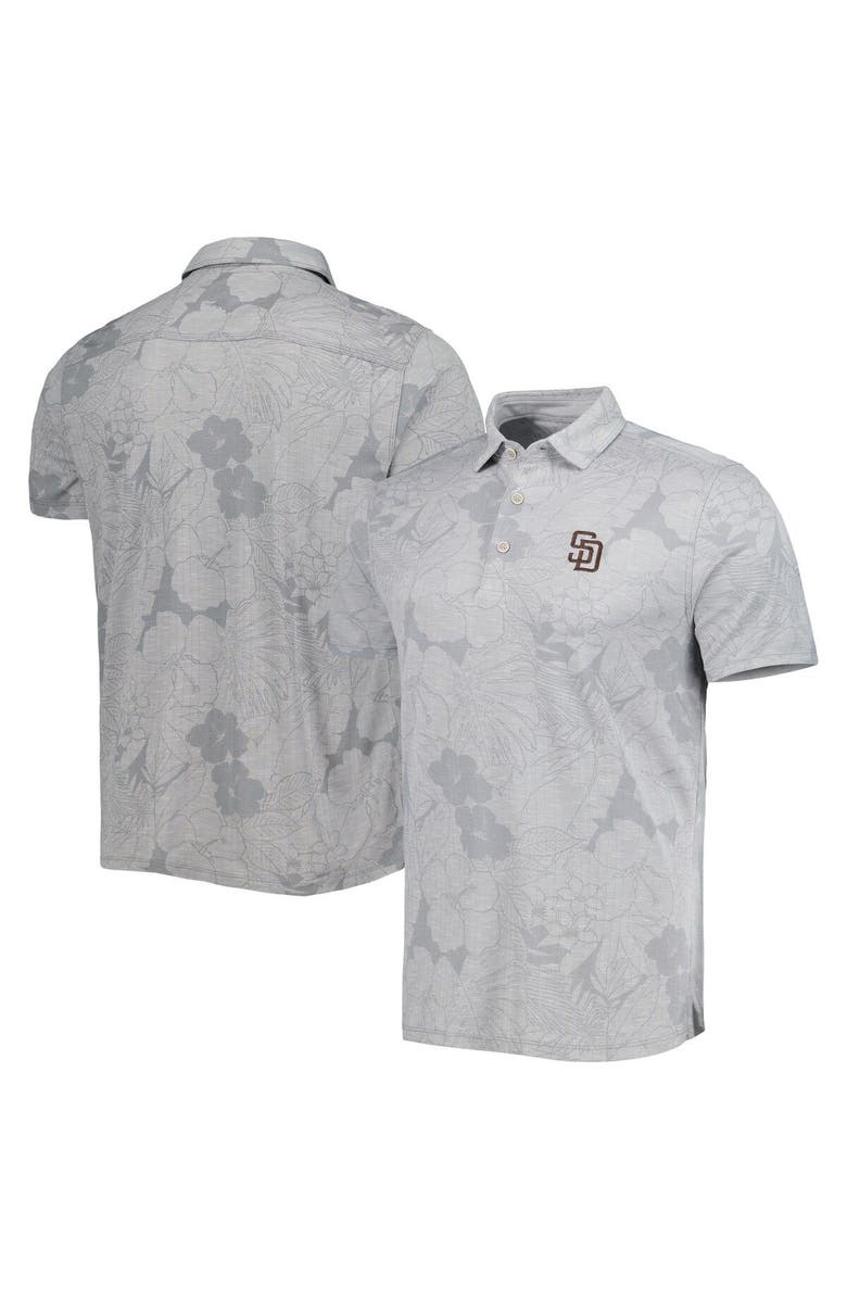Tommy Bahama Men's Tommy Bahama  Gray San Diego Padres Blooms Polo, Main, color, 