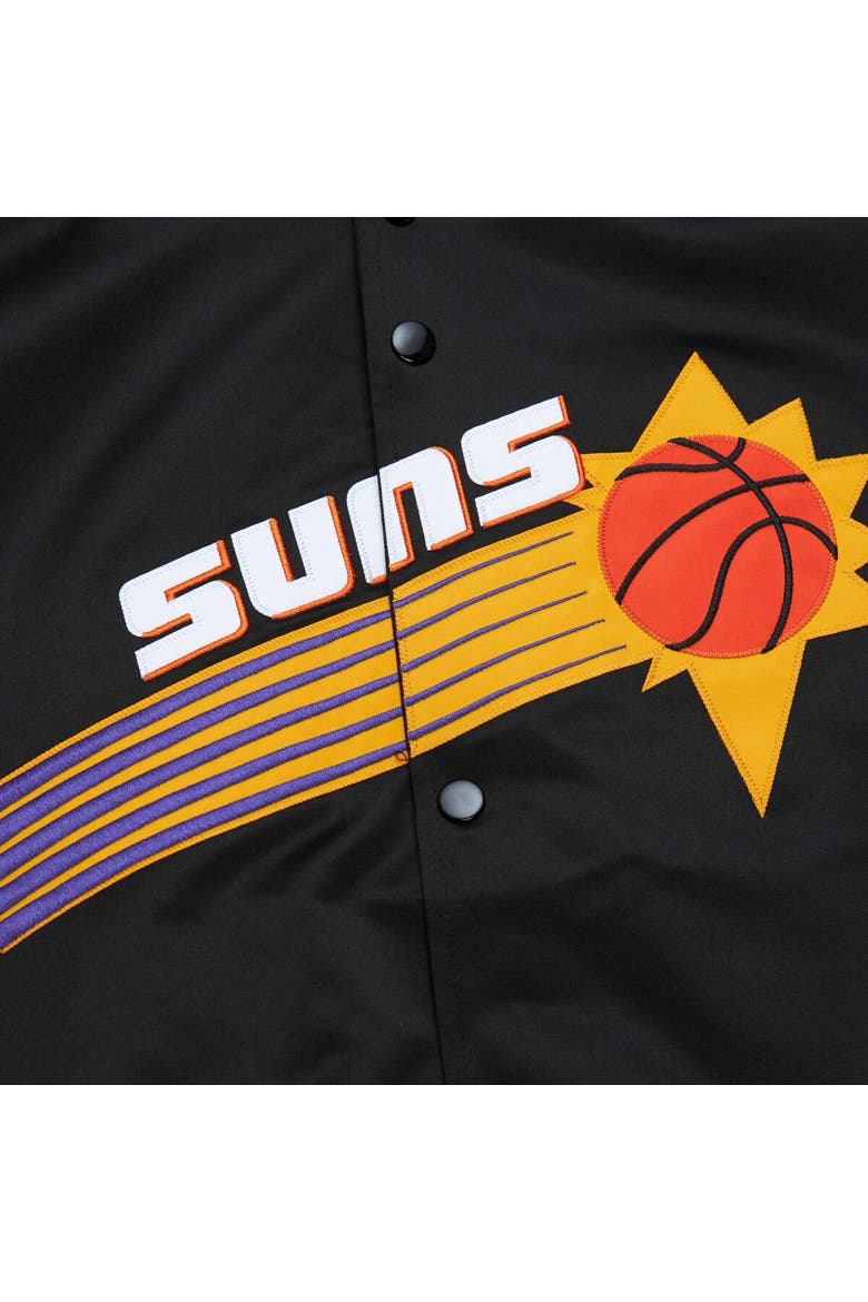Men's Mitchell & Ness Black Phoenix Suns Hardwood Classics  Throwback Wordmark Raglan Full-Snap Jacket, Alternate, color, Black