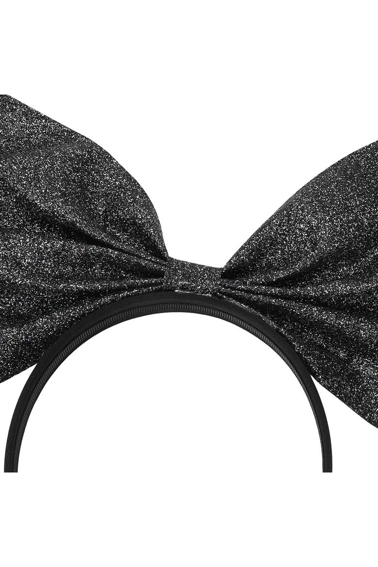 Oversized Bat Bow Black, Alternate, color, Black