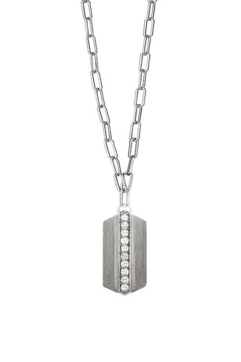 Large Maya Diamond Pendant Necklace, Main, color, WHITE GOLD
