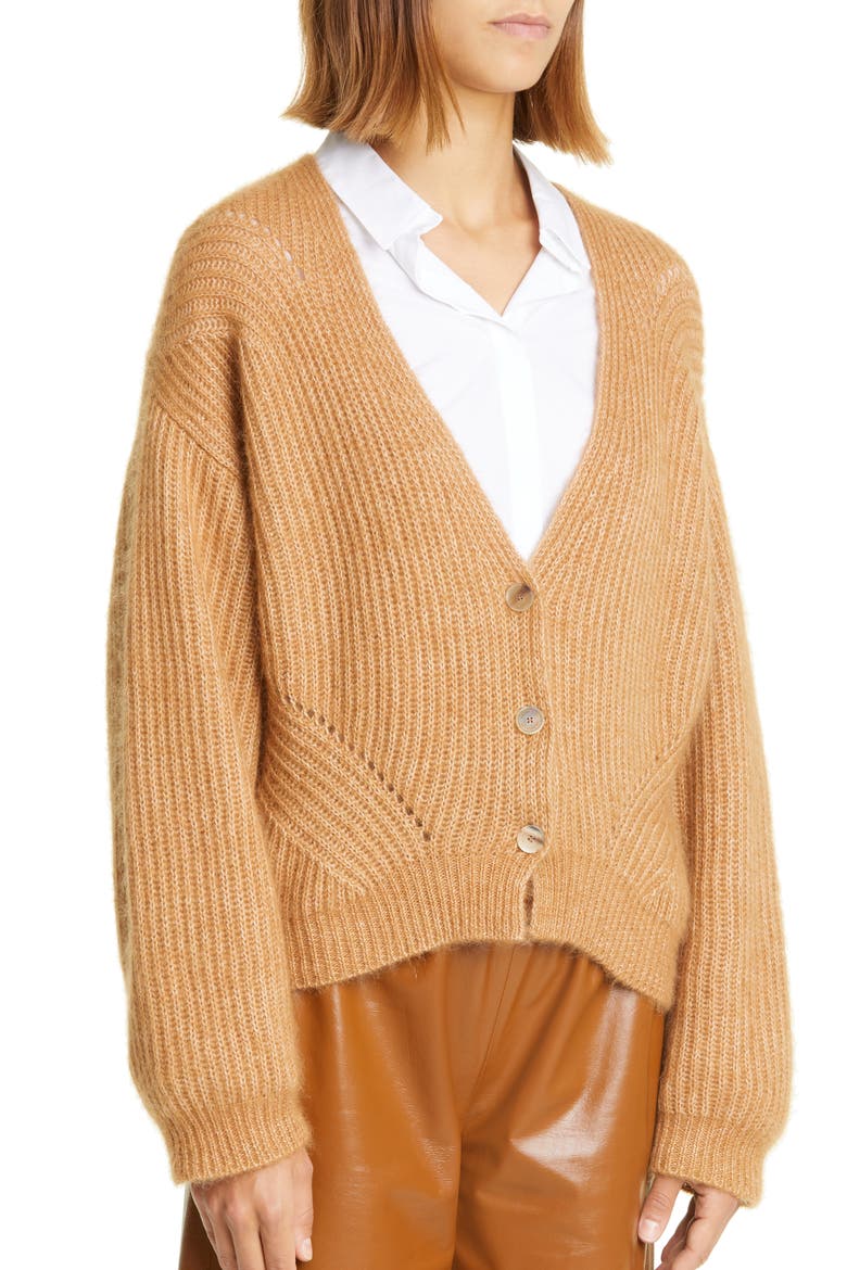 Alpaca & Cotton Cardigan, Alternate, color, WAFER