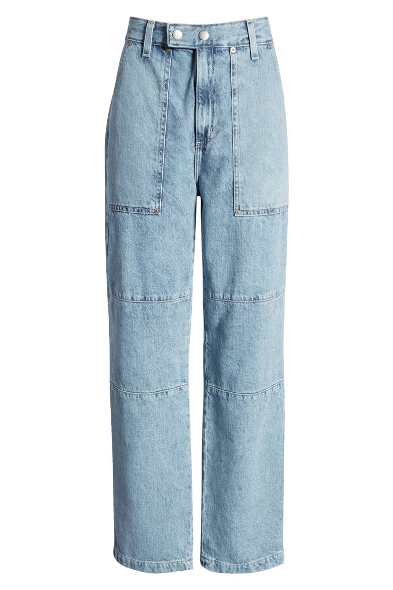 Clove Workwear Straight Leg Jeans, Alternate, color, MOONWASH FROST