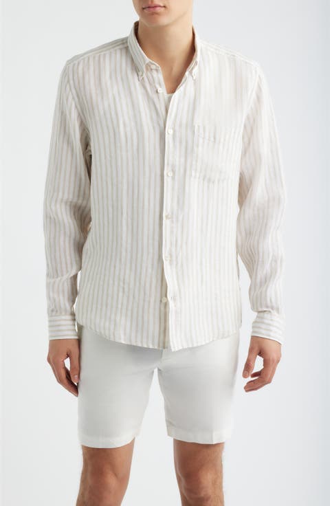 Liam Regular Fit Linen Button-Up Shirt