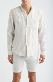 BOSS Liam Regular Fit Linen Button-Up Shirt