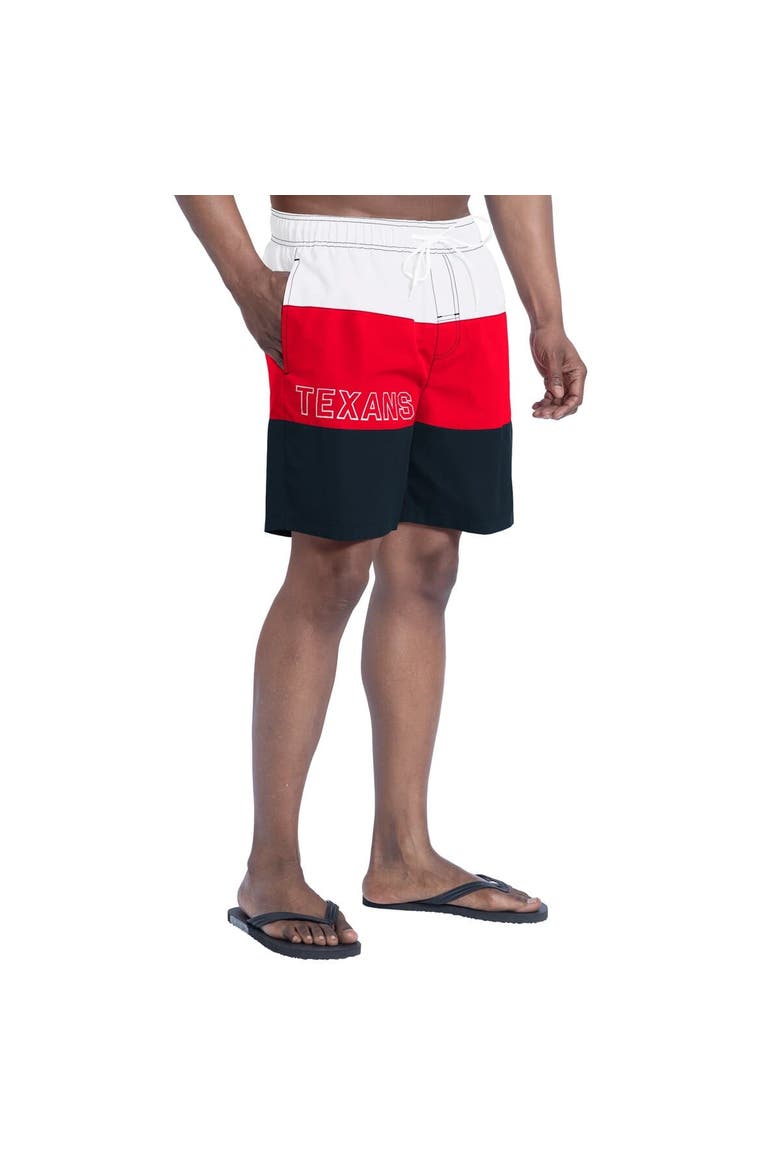 Men's G-III Sports by Carl Banks  Navy/Red Houston Texans Sunrise Volley Swim Shorts, Alternate, color, Navy