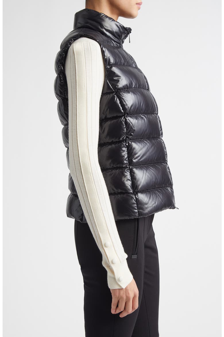 Ghany Mock Neck Down Puffer Vest, Alternate, color, BLACK