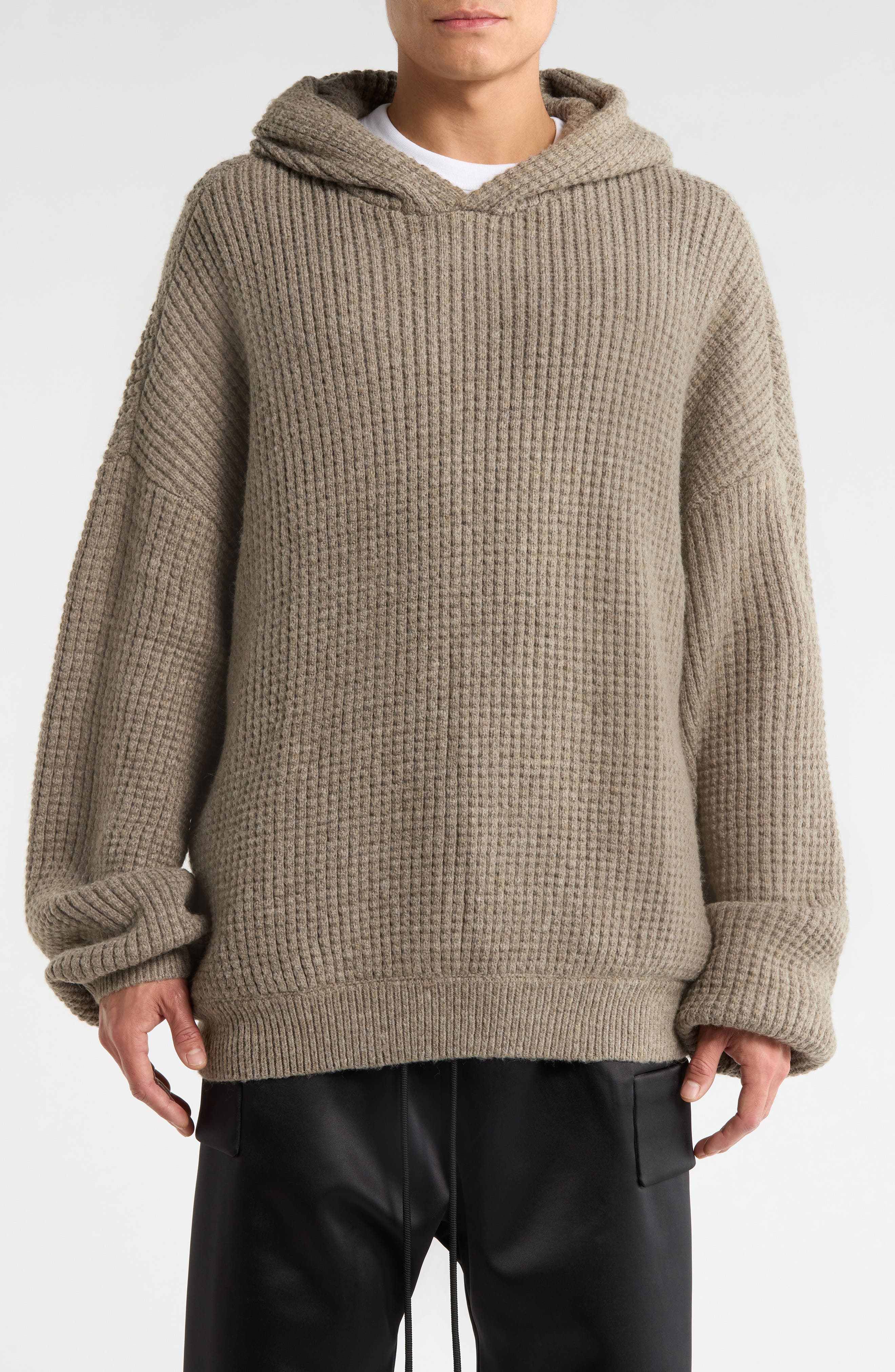 90s Waffle Knit Hoodie (Men) | Nordstrom