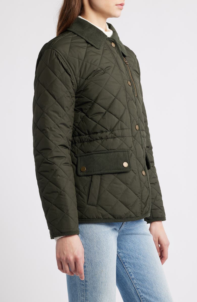 Lucky Brand Quilted Hunting Jacket, Alternate, color, Dark Moss