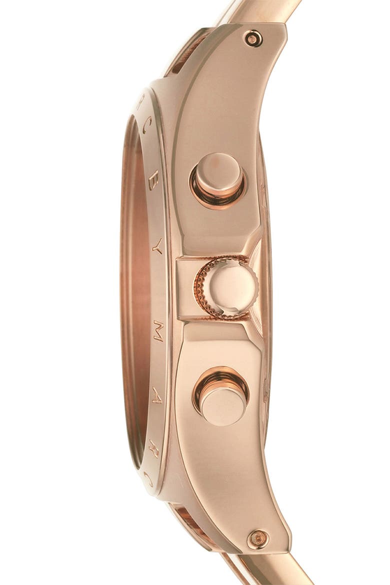 'Henry' Chronograph Bracelet Watch, 37mm, Alternate, color, ROSE GOLD