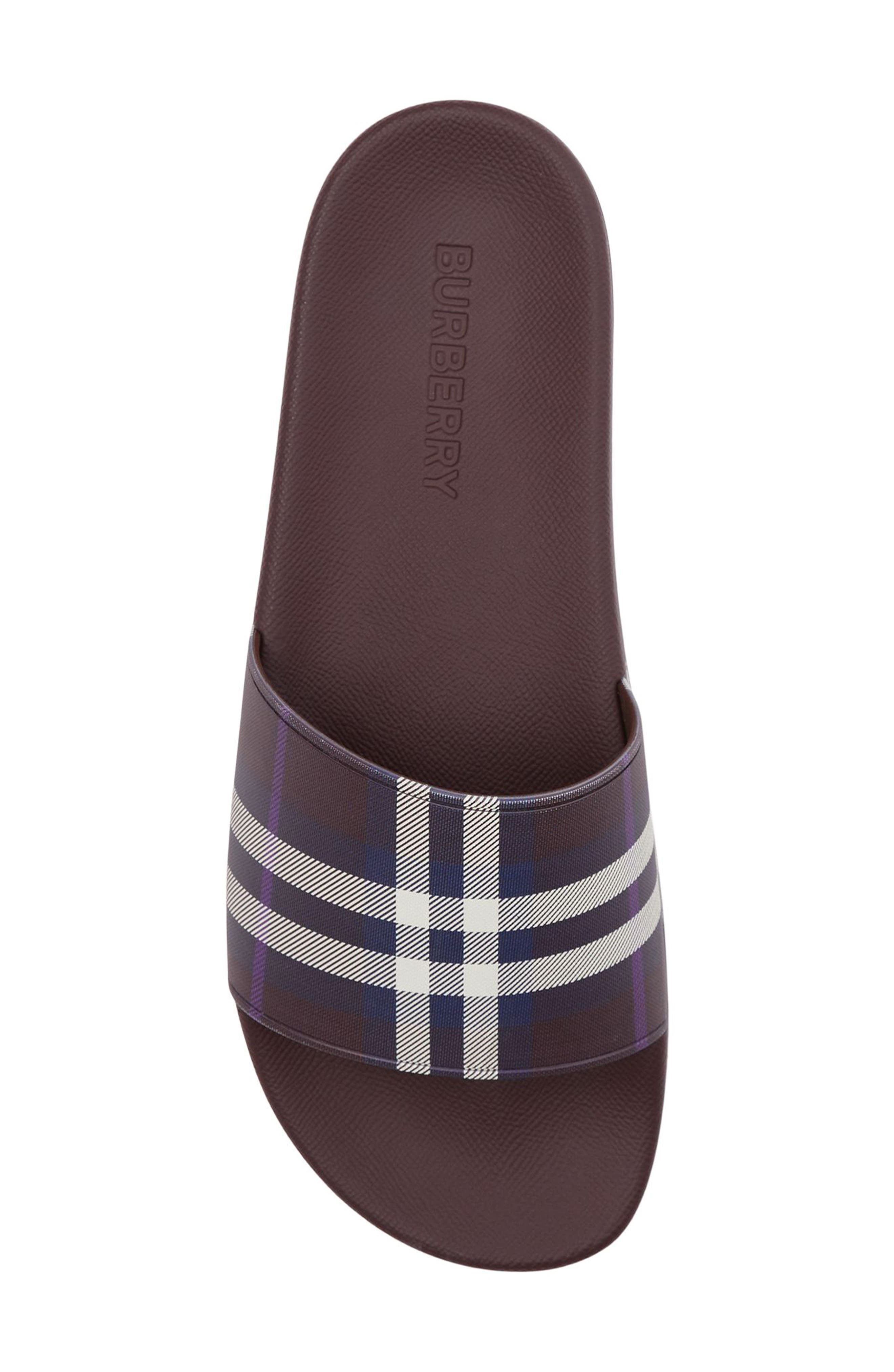 Burberry Furley Check Slide Sandal, Alternate, color, 