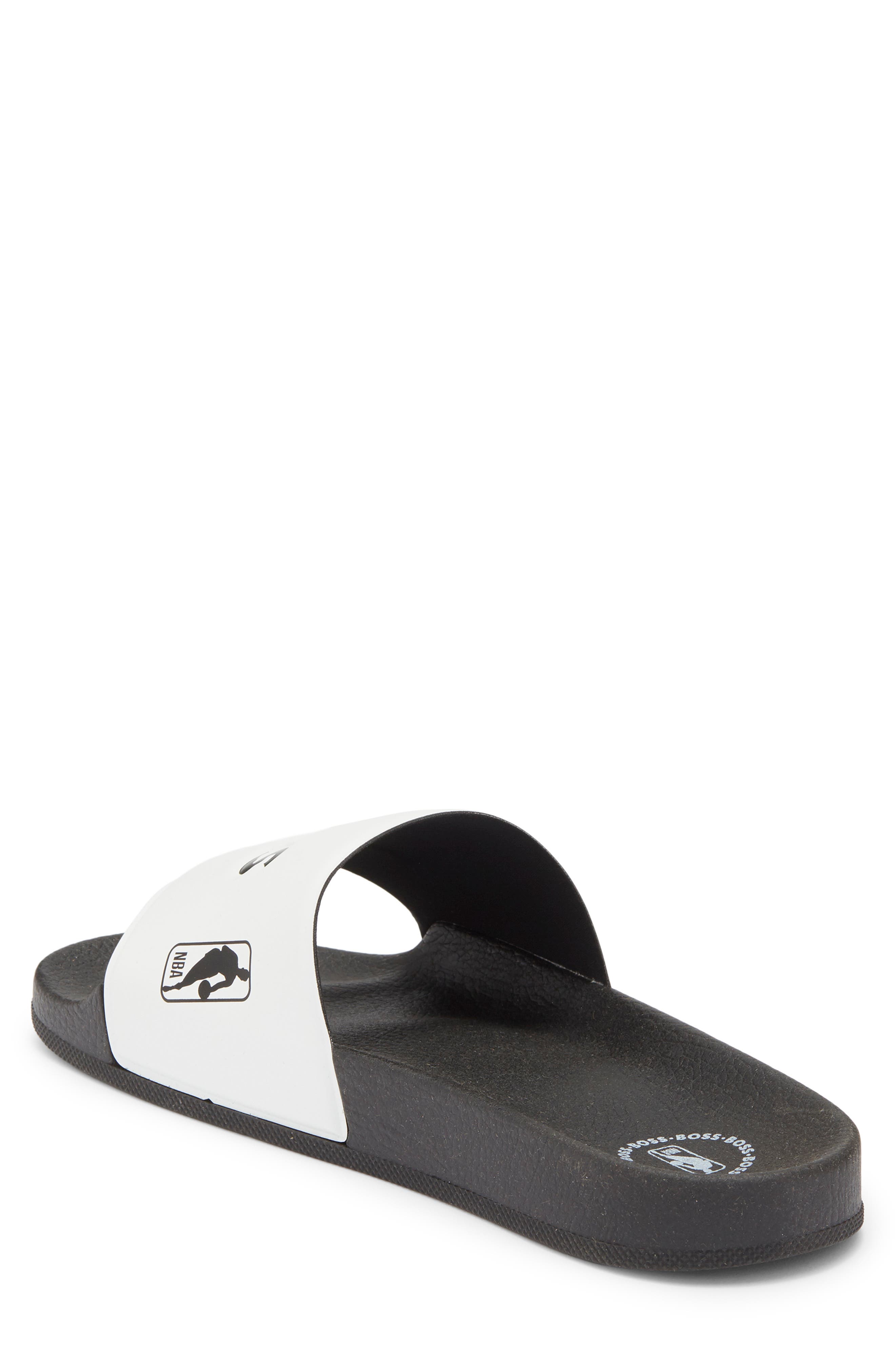 BOSS x NBA Bay It Slide Sandal, Alternate, color, Black