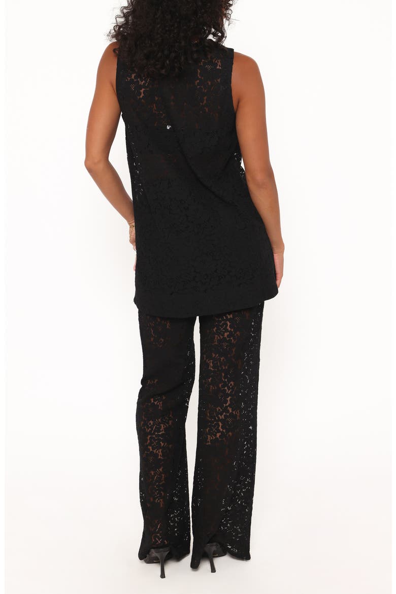 Sammy Lace Tank & Wide Leg Pants Set, Alternate, color, BLACK
