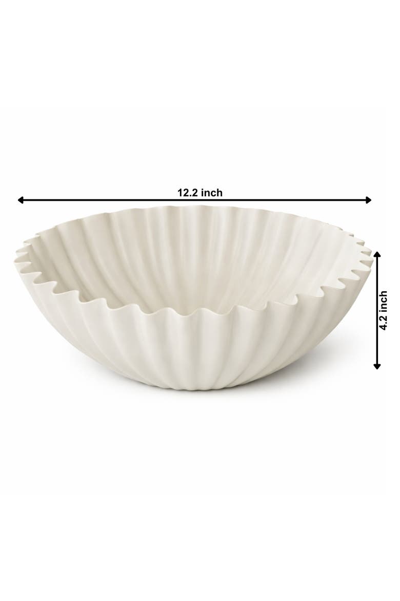 Ribbed Bowl, Alternate, color, White