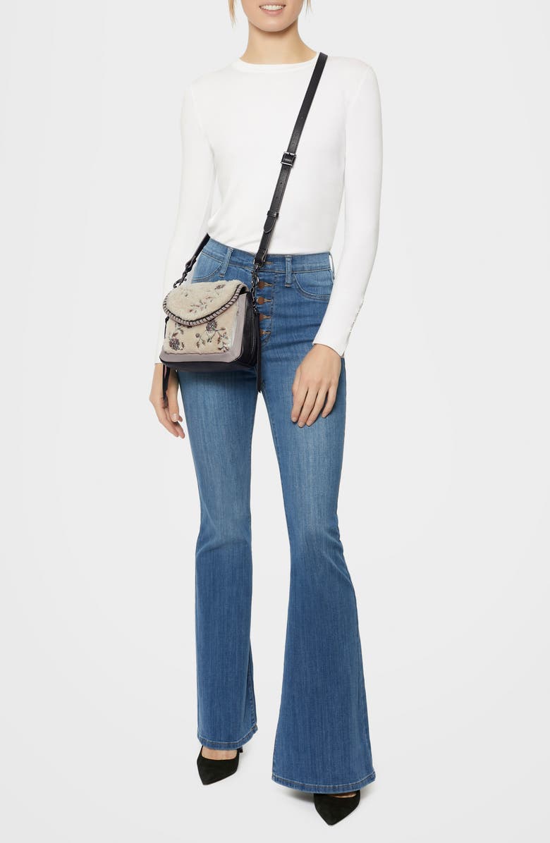 Aimee Kestenberg All for Love Embellished Genuine Shearling Crossbody Bag, Alternate, color,