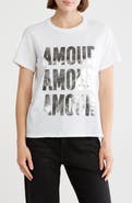 Cinq à Sept Amour Amour Amour Foiled Graphic T-Shirt