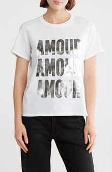 Cinq à Sept Amour Amour Amour Foiled Graphic T-Shirt