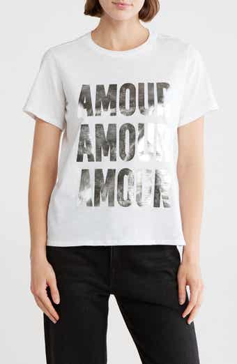 Cinq à Sept Amour Amour Amour Foiled Graphic T-Shirt