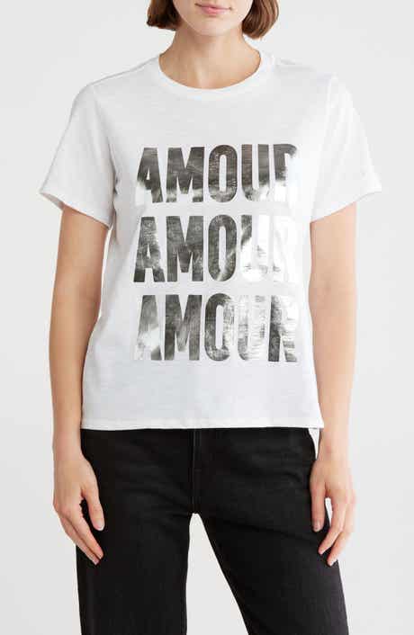Cinq à Sept Amour Amour Amour Foiled Graphic T-Shirt