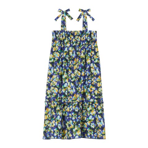 Girls' Cotton Voile Dress Frangipanier Trouble