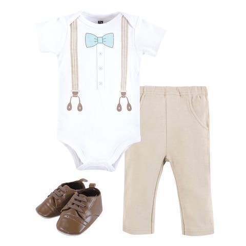 Cotton Bodysuit, Pant and Shoe Set (Baby)