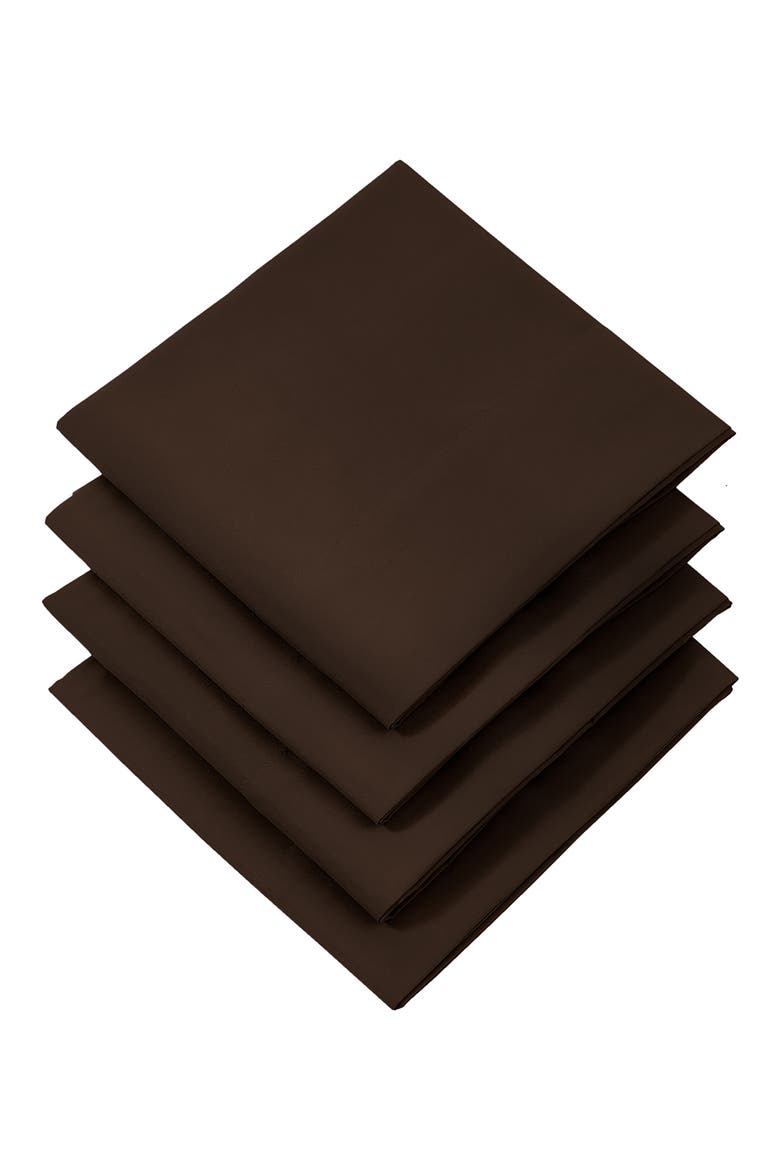 4 Piece Pillow Case Set, Alternate, color, BROWN