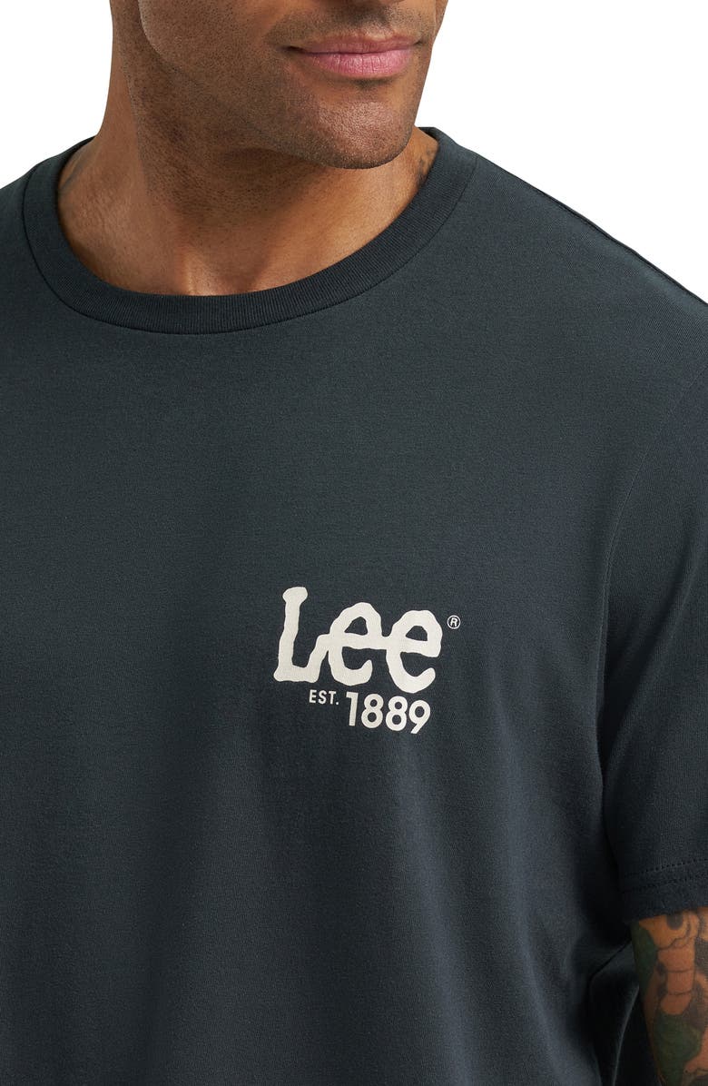 Lee Logo Graphic T-Shirt, Alternate, color, Washed Black