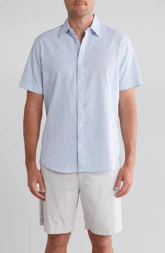 Coastaoro Niko Stripe Cotton Short Sleeve Button-Up Shirt