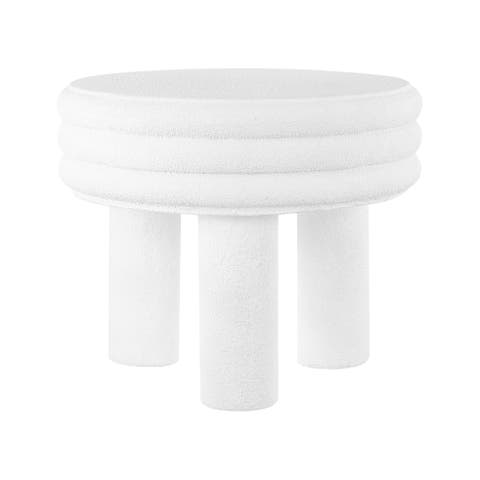 Rashida Contemporary Minimalist Curvy Low Indoor/Outdoor Accent Table