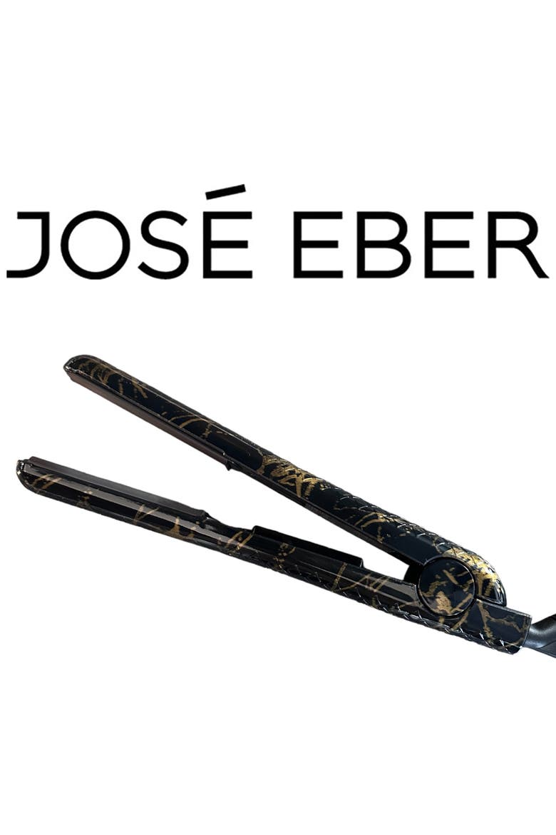 100% Pure Ceramic Flat Iron Black Marble, Alternate, color, Black