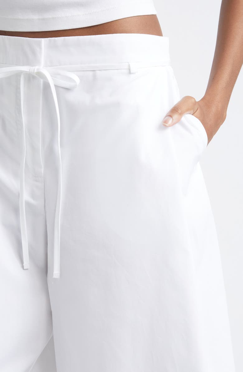 Jacquemus The Marin Cotton Poplin Crop Pants, Alternate, color, White